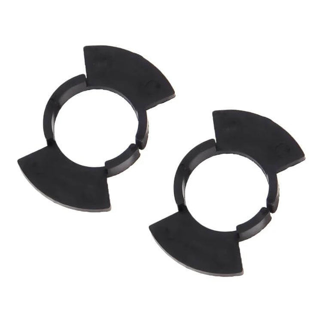 Alt Tag: Honda H1 Headlight Base Adapter for Easy LED Upgrades - pair of black plastic mounting adapters preserving factory socket and wiring