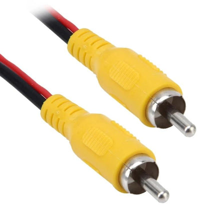 Car Rear View Camera Cable 10m With Detection Wire yellow male-to-male RCA cable for rear-view camera extension