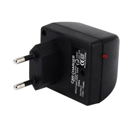 Vehicle Power Inverter for Car Electronics Charging Needs compact black car charger adapter with two round prongs and indicator light
