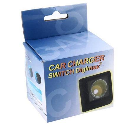 Vehicle Power Inverter for Car Electronics Charging Needs - blue boxed car charger packaging, compact inverter for phones and tablets