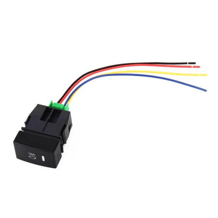 Car Fog Light Switch With Cable For Honda Fit Front Panel - black ABS switch with multicolor wiring harness