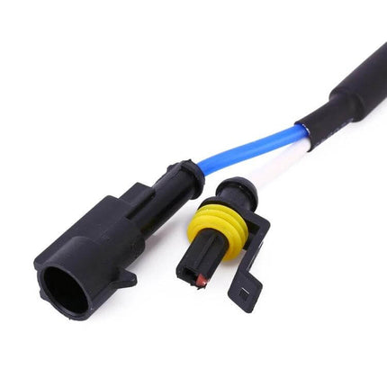HID Xenon Ballast Extension Cable 100cm For Flexible Placement - 100cm extension cable with waterproof connectors for routing ballast away from headlamps