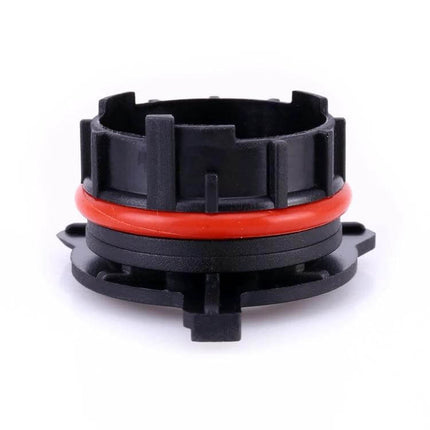 H7 LED Headlight Base Retainer Adapter For BMW Easy To Install - black adapter with red seal for secure H7 LED bulb fitment