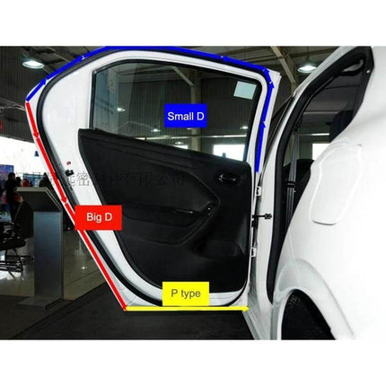 D-Shaped Car Sealing Strip for Noise Reduction, 100m Length installed along car door to block road noise, dust and rain