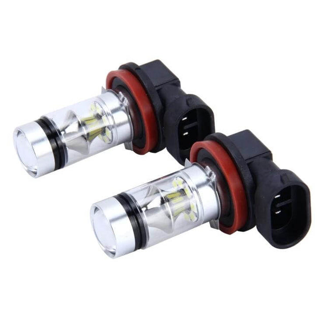 2-Pack LED Car Fog Lights For Everyday Driving Cool White - compact dual LED fog bulbs for improved visibility in fog, rain, and low-light conditions