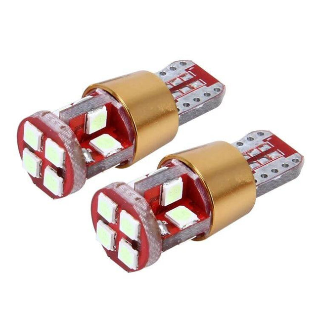 2 Pack T10 3W Car Clearance Light For Ground Vehicles - gold base LED bulbs for truck, trailer, ATV mounting, easy-install 2-pack