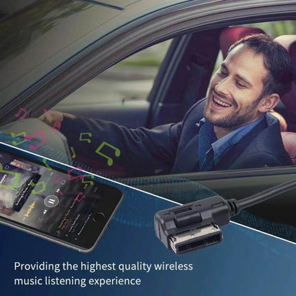 AMI Bluetooth Audio Cable Harness for Audi Car Stereo installed in Audi MMI 3G to stream music from smartphone while driving