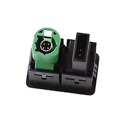 2 in 1 Car Aux and USB Adapter for VW Scirocco, Magotan, Touran, Polo - green aux and USB plug adapter for in-car audio and charging