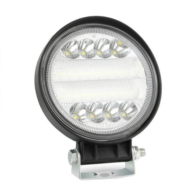 4-Inch 15W Round LED Car Work Light for Cars and SUVs - black die-cast aluminum housing, compact round auxiliary LED work light
