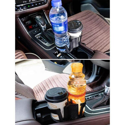 Practical Universal 2 in 1 Car Cup Holder for Everyday Drinks - expandable dual cup and bottle holder keeps beverages secure and within reach