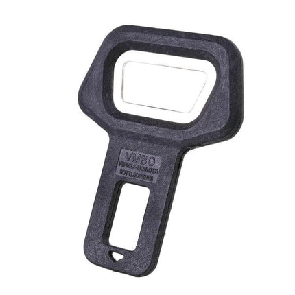 Versatile Car Safety Belt Clip with Built-in Bottle Opener black plastic seat belt organizer and bottle opener for cars