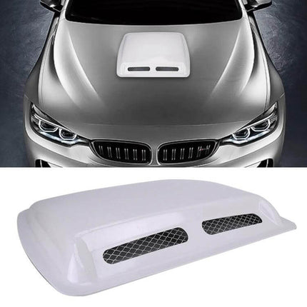 Decorative Car Body Sticker for Vehicle Enhancement - white hood scoop decal for easy non-permanent personalization