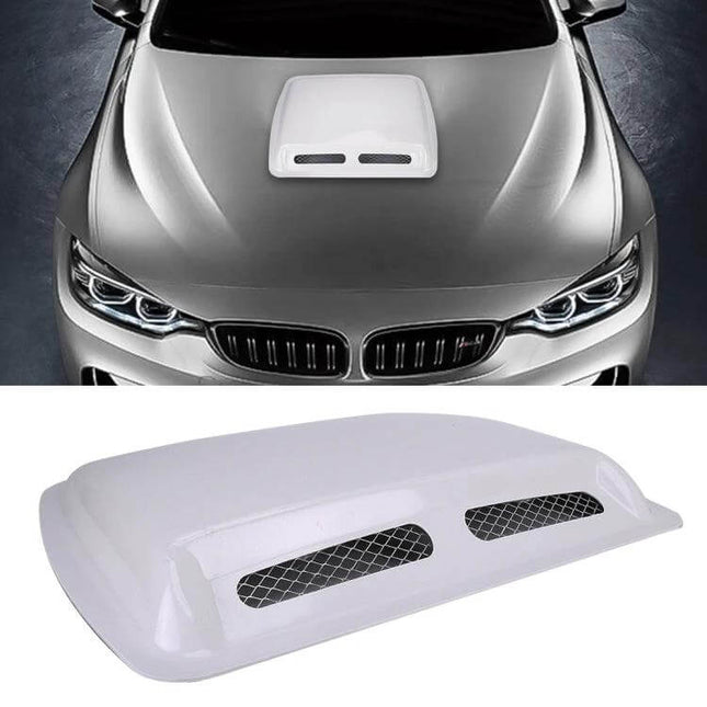 Decorative Car Body Sticker for Vehicle Enhancement - white hood scoop decal for easy non-permanent personalization
