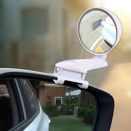 Adjustable Auxiliary Rear View Mirror for Cars in White | Syndmart