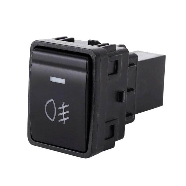 Fog Light Switch 5 Pin On Off Button Without Cable - black 5-pin Nissan replacement switch, ABS housing, panel-mount, cable not included