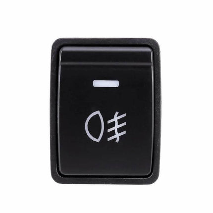 Car Fog Light Switch With Cable For Sylphy Easy Install black rectangular fog light switch with icon and cable-ready connector