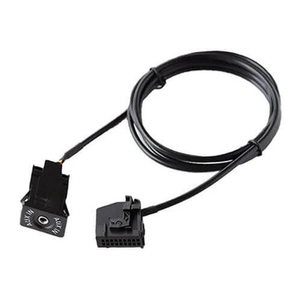 Auxiliary Adapter Plug And Wiring For Volkswagen Audi Ford Cars - 3.5mm aux cable with factory harness connector