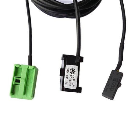 Car Bluetooth Phone Microphone Cable Harness For Volkswagen black 4m cable with green VW connector for RCD510 RNS315 microphone routing