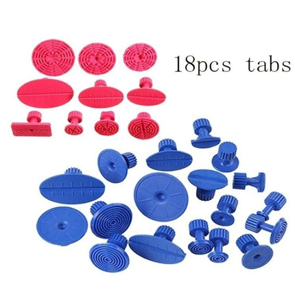 A Versatile Kit for Everyday Car Dent Repairs - 18pcs red and blue glue pull tabs for DIY dent removal