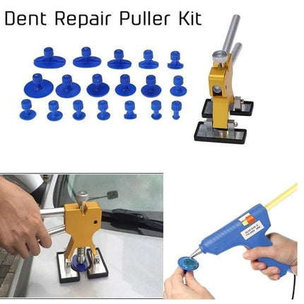 A Versatile Kit for Everyday Car Dent Repairs - dent repair puller kit with tabs, glue gun and puller for home car dent fixes