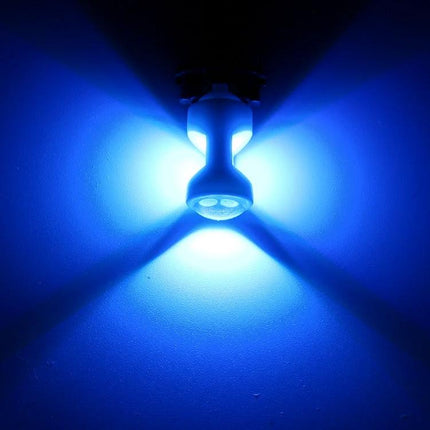 Car Reading Lamp With Projector Lens Light 2 Pack Bundle - blue LED spotlight illuminating car interior for night reading and map viewing