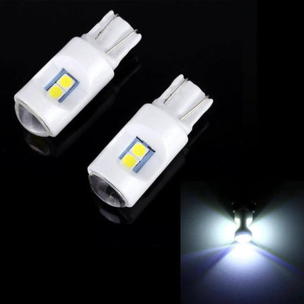 Car Reading Lamp With Projector Lens Light 2 Pack Bundle compact ceramic T10 bulbs for night reading and map viewing, easy-install LED projector lamps