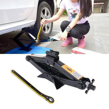 Travel Essential Scissor Jack for Roadside Vehicle Assistance - compact scissor jack lifting car for tire change and roadside repairs