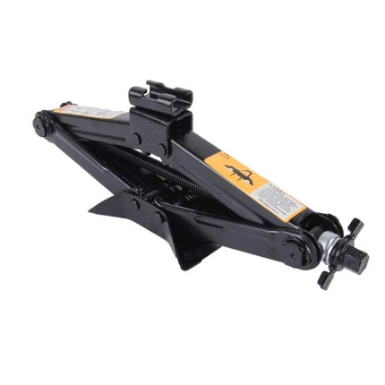 Travel Essential Scissor Jack for Roadside Vehicle Assistance, compact black scissor jack for changing flat tires and emergency vehicle lifting