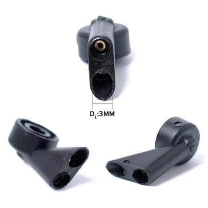 2-Pack Windshield Washer Nozzle for Audi A3 A4 A6 Q7 2004-2015 - direct-fit black plastic replacement nozzles, dual spray ports, 2-pack