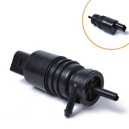 Windshield Washer Pump For 1996-2005 VW Audi BMW Direct Replacement - black plastic direct-replacement washer pump image