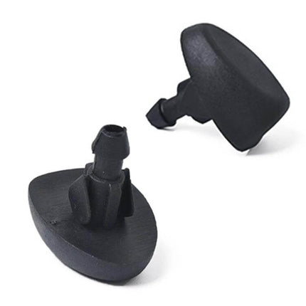 Windshield Washer Nozzle For Peugeot And Citroen 1993 To 2007 - black plastic direct-fit replacement nozzle pair