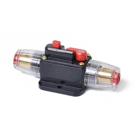 Car Audio Circuit Breaker Fuse Holder For 12-24V Vehicles resettable 50A inline protector for car boat motorcycle audio circuits