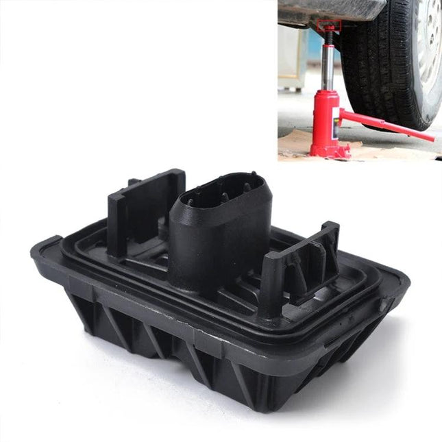 BMW Jack Pad for Home Vehicle Maintenance Tasks — black plastic replacement jack pad protecting BMW frame during tire changes and inspections