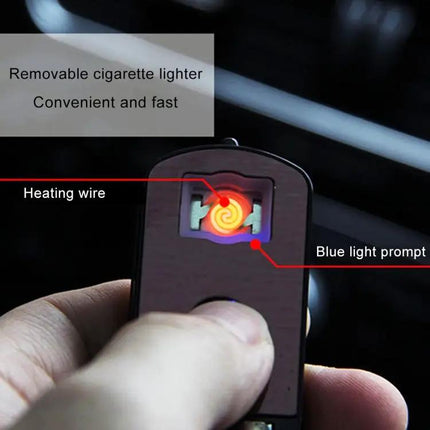 Universal Detachable Car 2-in-1 Electronic Cigarette Lighter with Ashtray Bin
