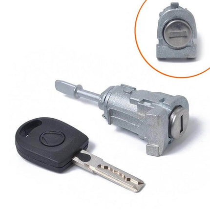 Auto Left Door Lock Core for VW Polo Replacement Part - aluminum alloy left front door lock core with key for VW Polo, Golf MK4, Bora, Audi A6