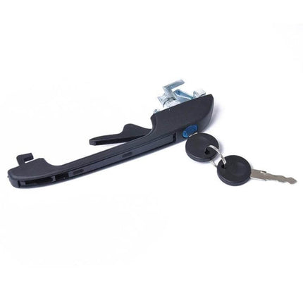 A0171 Front Door Handle Set for VW Golf Jetta MK1 MK2 - black plastic and metal replacement with keys for Golf/Jetta MK1 MK2