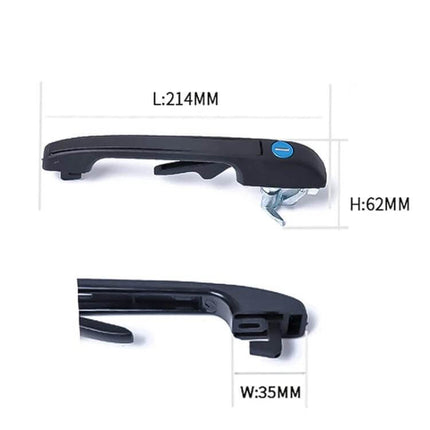 A0171 Front Door Handle Set for VW Golf Jetta MK1 MK2 black replacement front door handle with dimensions L214mm H62mm W35mm
