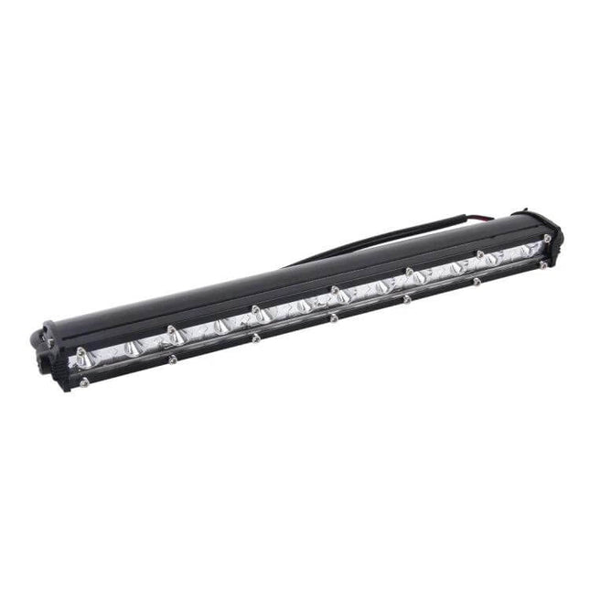 LED Flood Light for Vehicles and Boats, Waterproof - 36W black aluminum bar with 12x3W CREE LEDs, tempered glass, focused and wide beam