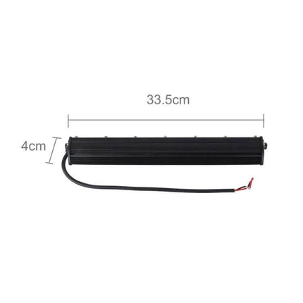 LED Flood Light for Vehicles and Boats, Waterproof - 36W black aluminum bar light 33.5cm x 4cm with cable for off-road, marine, work-site use