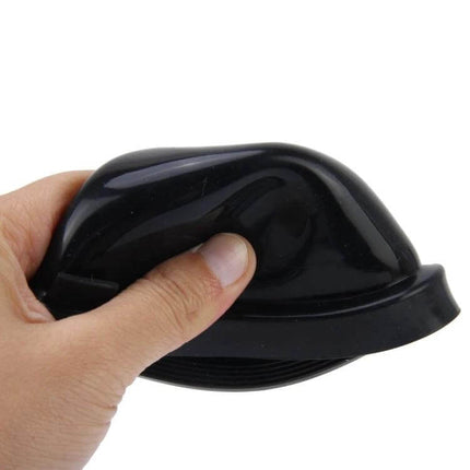 Car Headlight Silicone Dust Cover Caps 5 To 8 Cm - black silicone dust cover cap shown held in hand for sealing 8cm headlight/fog light housing