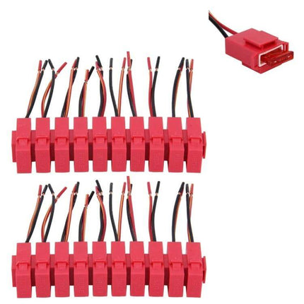 Removable Car Waterproof Ceramic Fuse Box Holder Pack Of 20 - red removable ceramic fuse holders with wires, waterproof protective cover, pack of 20