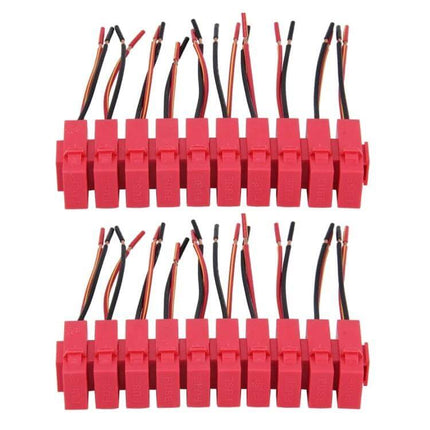 Removable Car Waterproof Ceramic Fuse Box Holder Pack Of 20 red removable ceramic fuse holders with pre-molded mounting holes and protective covers