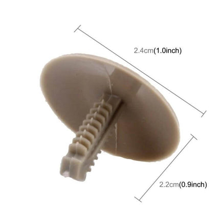 Car Interior Door Panel Clips, 100-Pack Replacement - beige plastic push retainer clip 2.4cm x 2.2cm for interior panel reattachment
