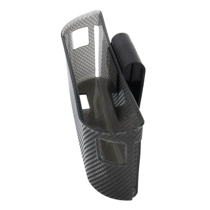 3R Large Car Organizer for Phones, Coins, and Keys in Vehicles - black carbon-fiber look vent-mount and adhesive multi-pocket holder