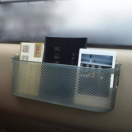 3R Large Car Organizer for Phones, Coins, and Keys in Vehicles - waterproof mesh pocket mounted on car door holding phone, cards, and keys