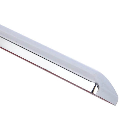 Metal Car Door Edge Anti-Scratch Protection Guards, 4-Pack chrome metal door edge guard installed on vehicle corner, durable protection
