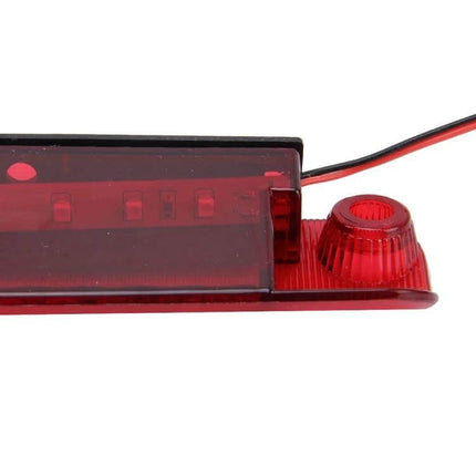 Car Third Brake Light With 18 LEDs, Red For 12V Vehicles - red LED third brake light strip, adjustable angle, 18 high-brightness LEDs, easy retrofit
