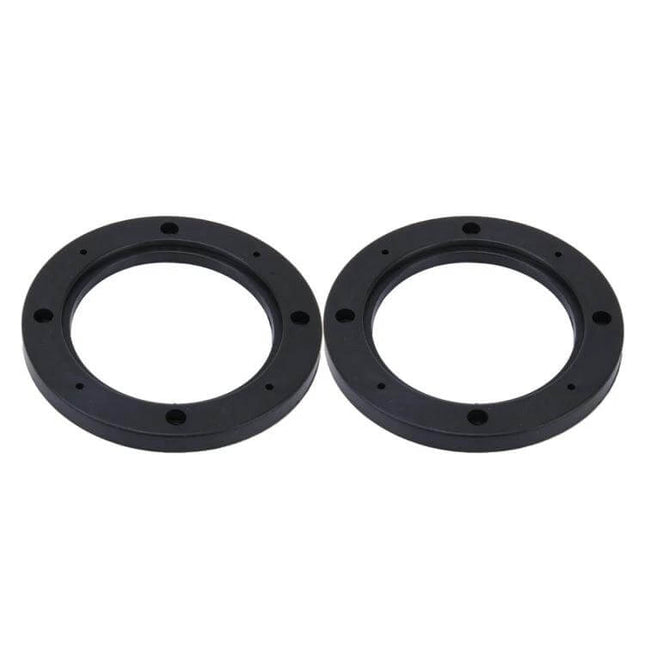 Car ABS Loudspeaker Base Protection Mats 4-Inch (Pair) black ABS speaker base protector pair for car trunk and door installations
