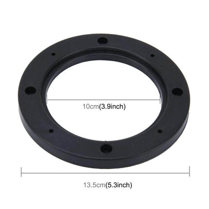 Car ABS Loudspeaker Base Protection Mats 4-Inch (Pair) - black ABS speaker base ring with mounting holes for 4-inch car speakers, dust and moisture protection