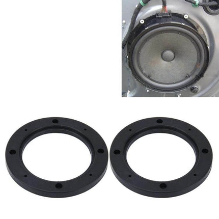 Car ABS Loudspeaker Base Protector Mat, 5 Inch, 12.5 cm Diameter - black ABS speaker base protector ring, water and dust shield for car speakers